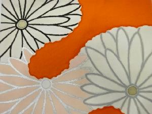 アンティーク　塩瀬菊模様名古屋帯